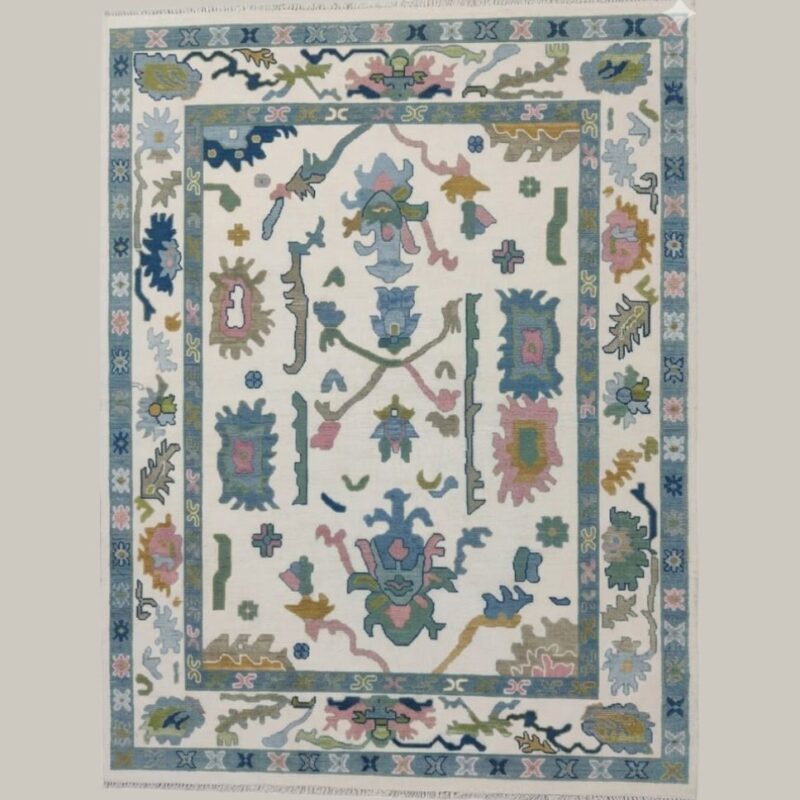 Hand-knotted woolen rug