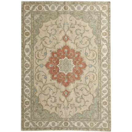 Hand-Knotted Oushak Rug