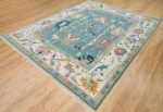 hand-knotted woolen rug Bhadohi