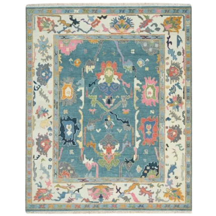 hand-knotted woolen rug Bhadohi