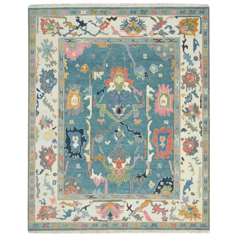 hand-knotted woolen rug Bhadohi
