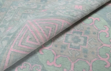 hand-knotted woolen runner rug for hallway