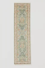 ivory hand knotted wool rug floral vintage pastel area rug