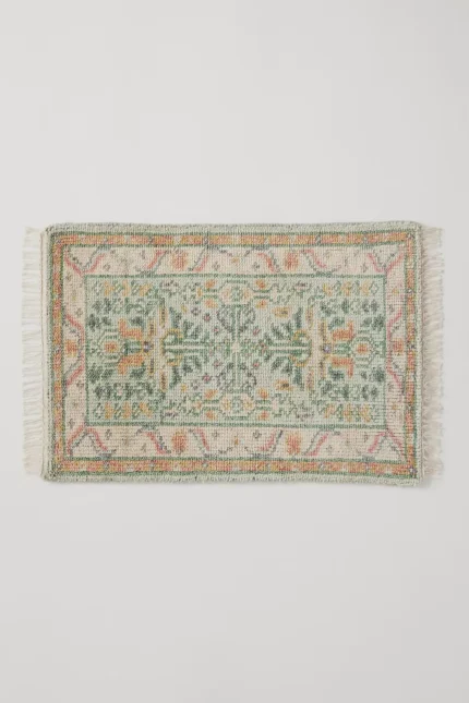 ivory hand knotted wool rug floral vintage pastel area rug