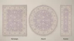 hand knotted rug purple ivory handmade area rug rectangle round runner