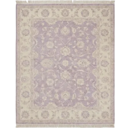hand knotted rug purple ivory handmade area rug rectangle round runner