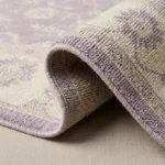 hand knotted rug purple ivory handmade area rug rectangle round runner