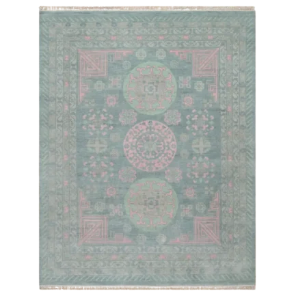 hand-knotted woolen runner rug
