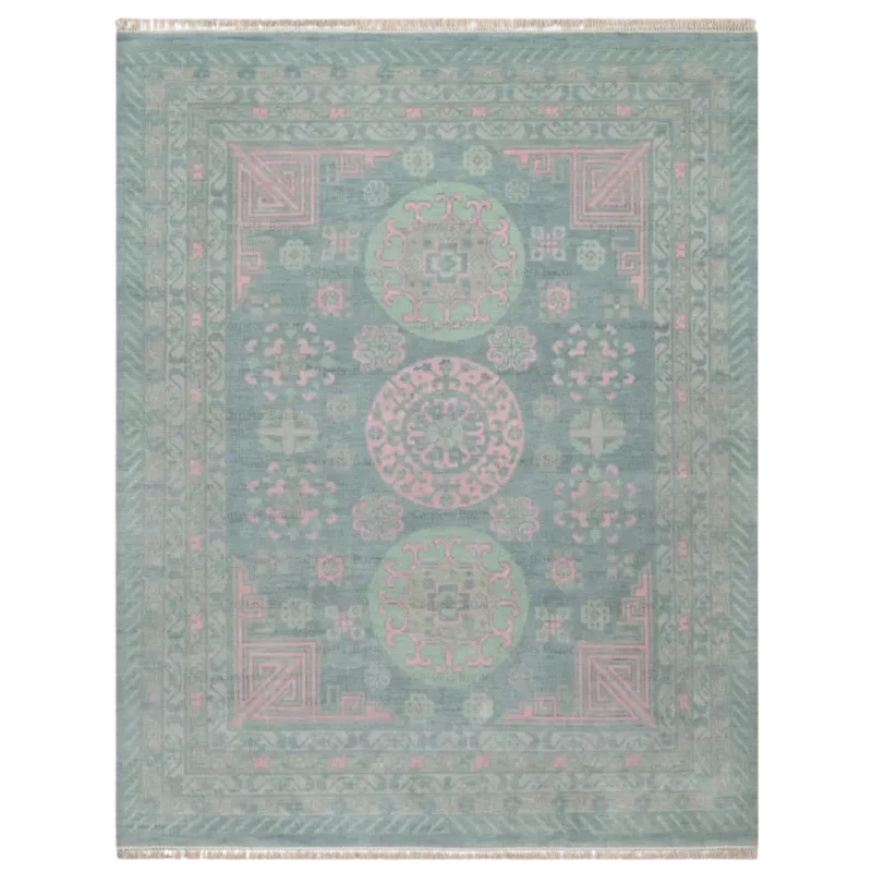 hand-knotted woolen runner rug