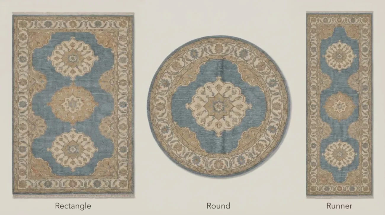 handmade rugs rectangle round runner modern carpet design India