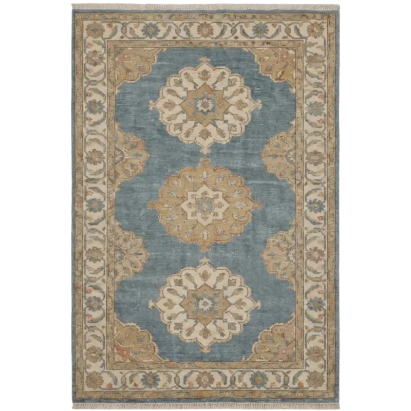 handmade rugs online rectangle round runner India