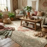 Hand-Knotted Oushak Rug