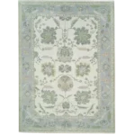 Premium Hand Knotted Round Woolen Rug – Bhadohi India