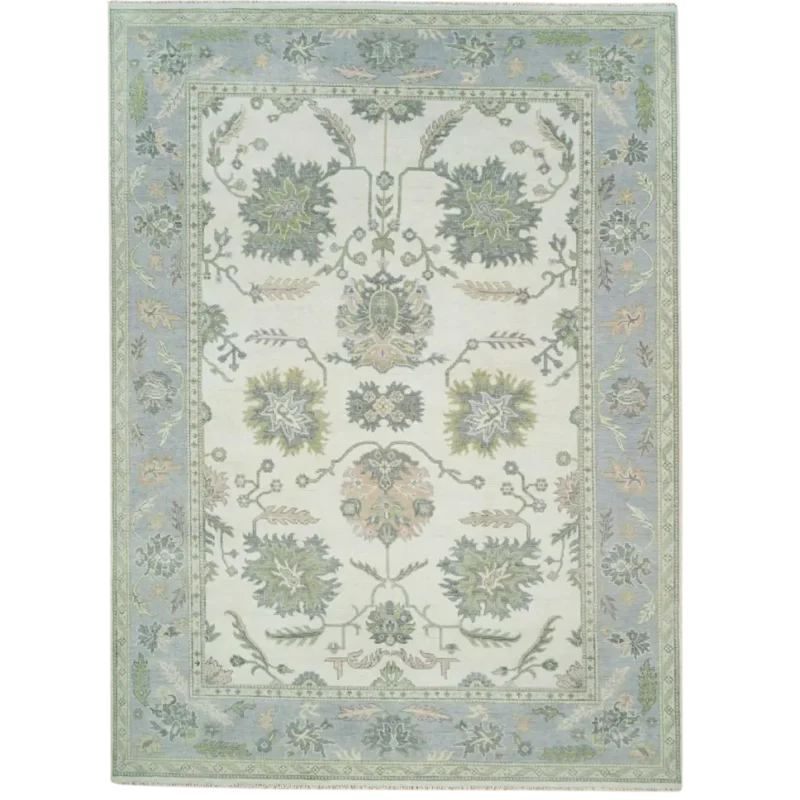 Premium Hand Knotted Round Woolen Rug – Bhadohi India