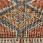 vintage tribal hand knotted rug rust beige geometric wool carpet handmade